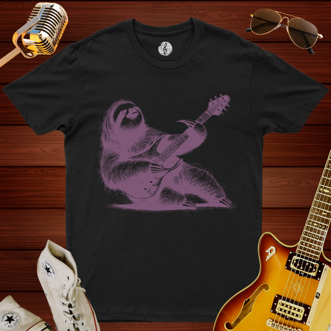 Sloth Playing Guitar T-Shirt