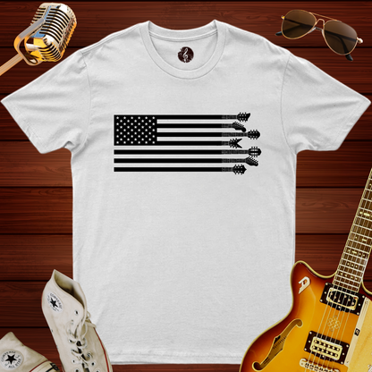 American Flag Guitar T-Shirt