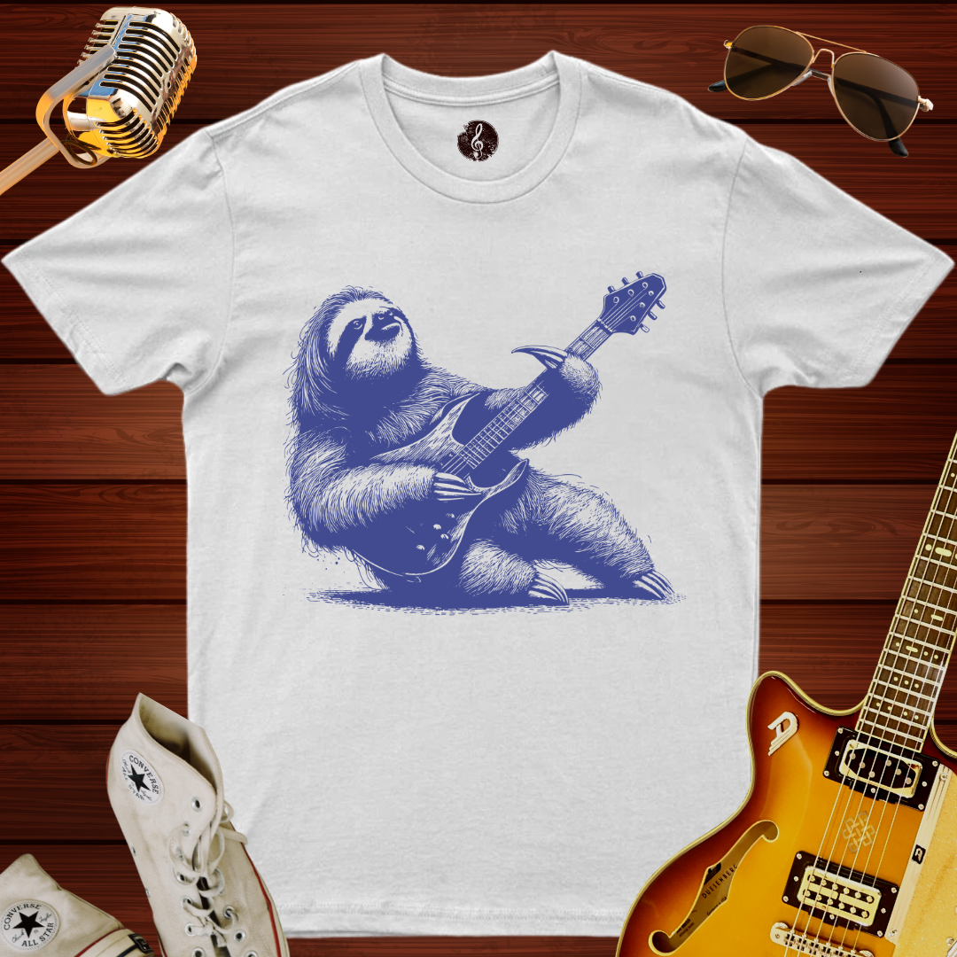 Sloth Playing Guitar T-Shirt