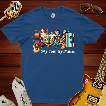 Love My Country Music T-Shirt