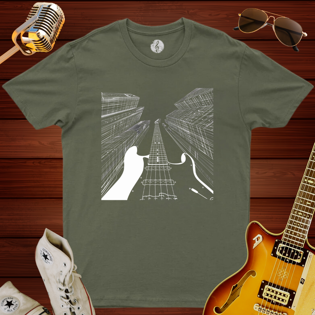 Skyscrapper As Guitar Necks T-Shirt