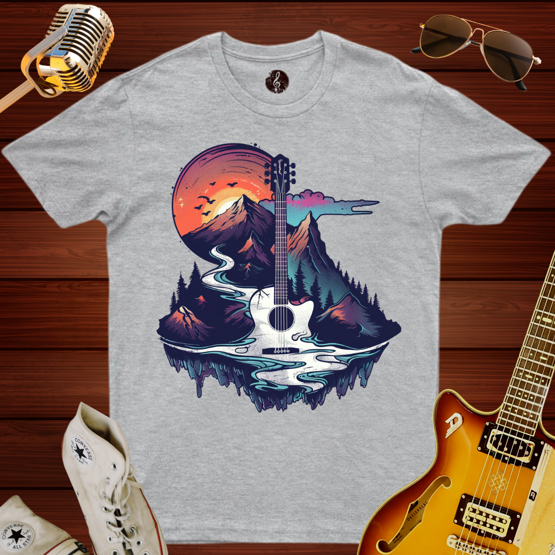 River Melting Guitar T-Shirt