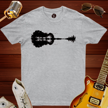 Guitar Melting Wood T-Shirt