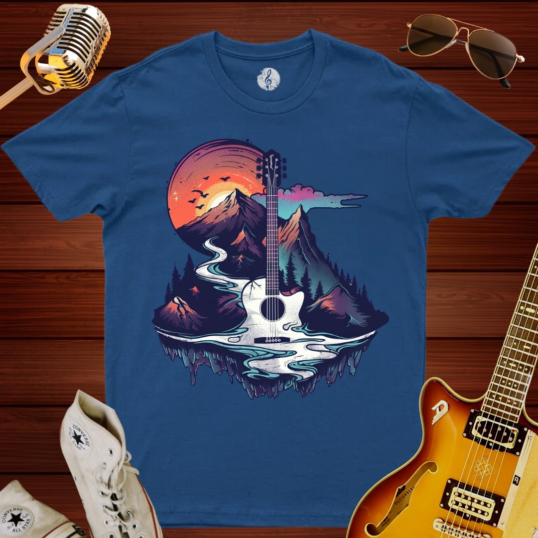 River Melting Guitar T-Shirt