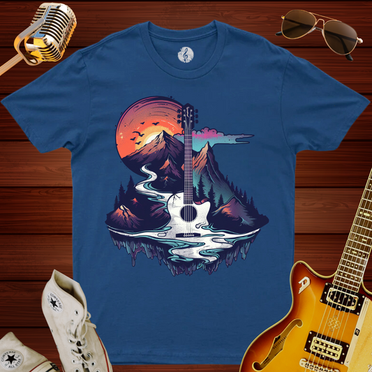 River Melting Guitar T-Shirt