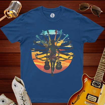 Vitruvian Guitar Sunset T-Shirt