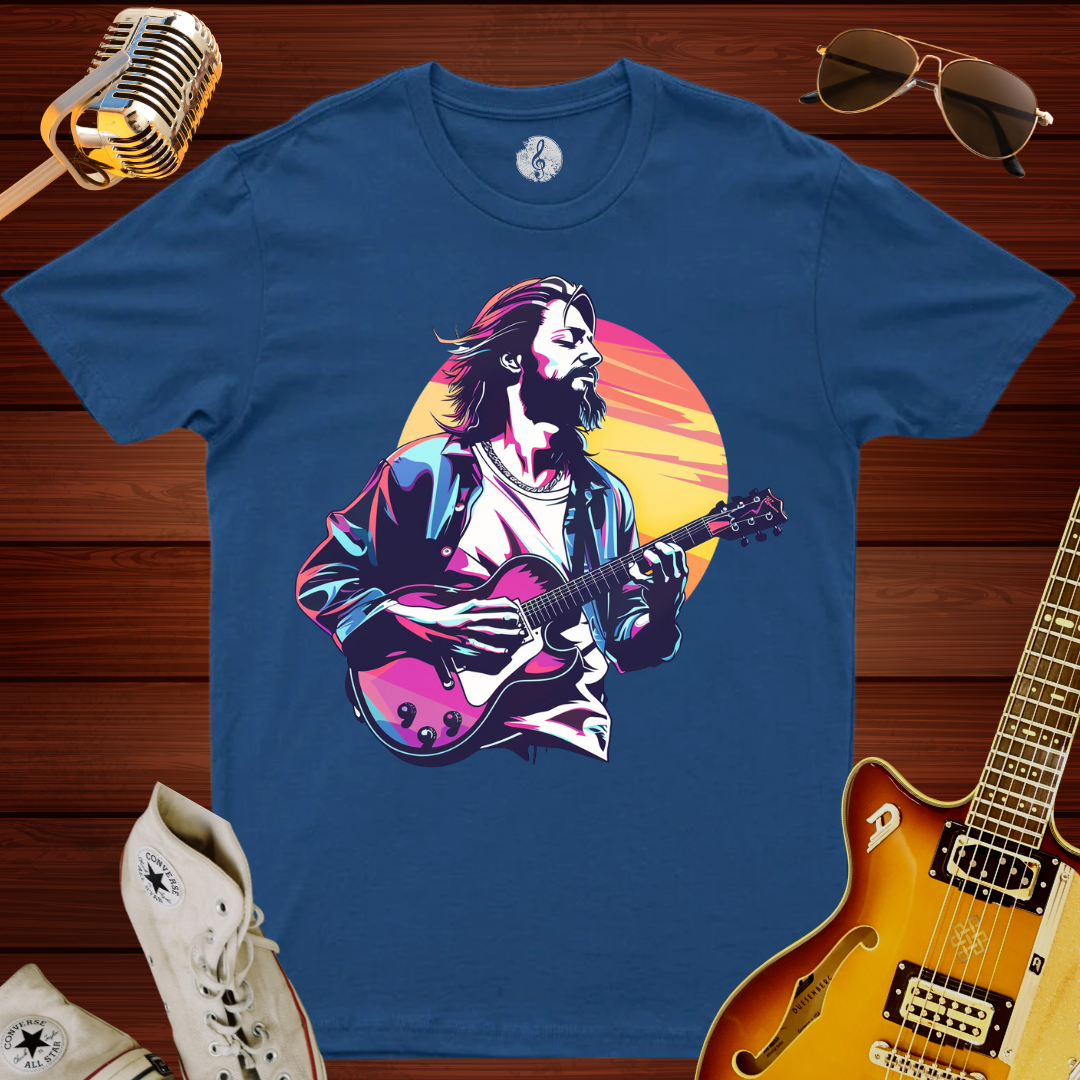 Jesus Guitar Sunset T-Shirt