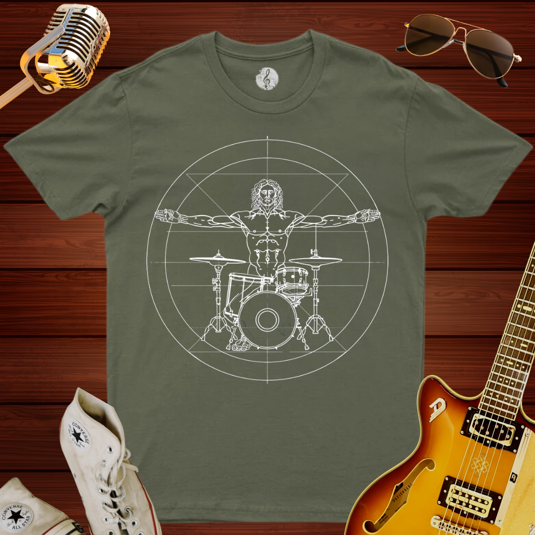 Vitruvian Drummer T-Shirt