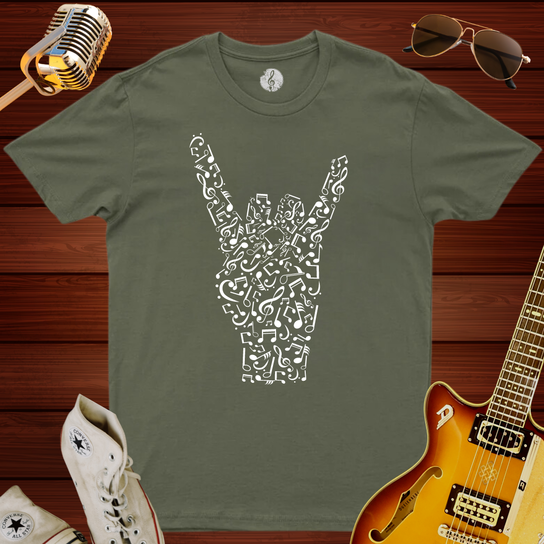 Rock N Roll Skeleton Hand T-Shirt