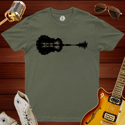 Guitar Melting Wood T-Shirt