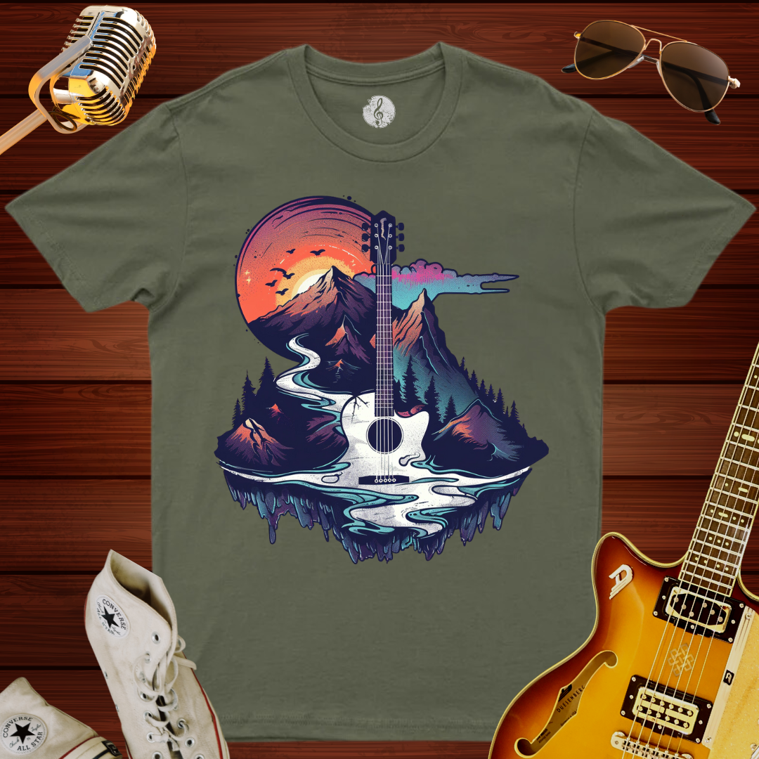 River Melting Guitar T-Shirt