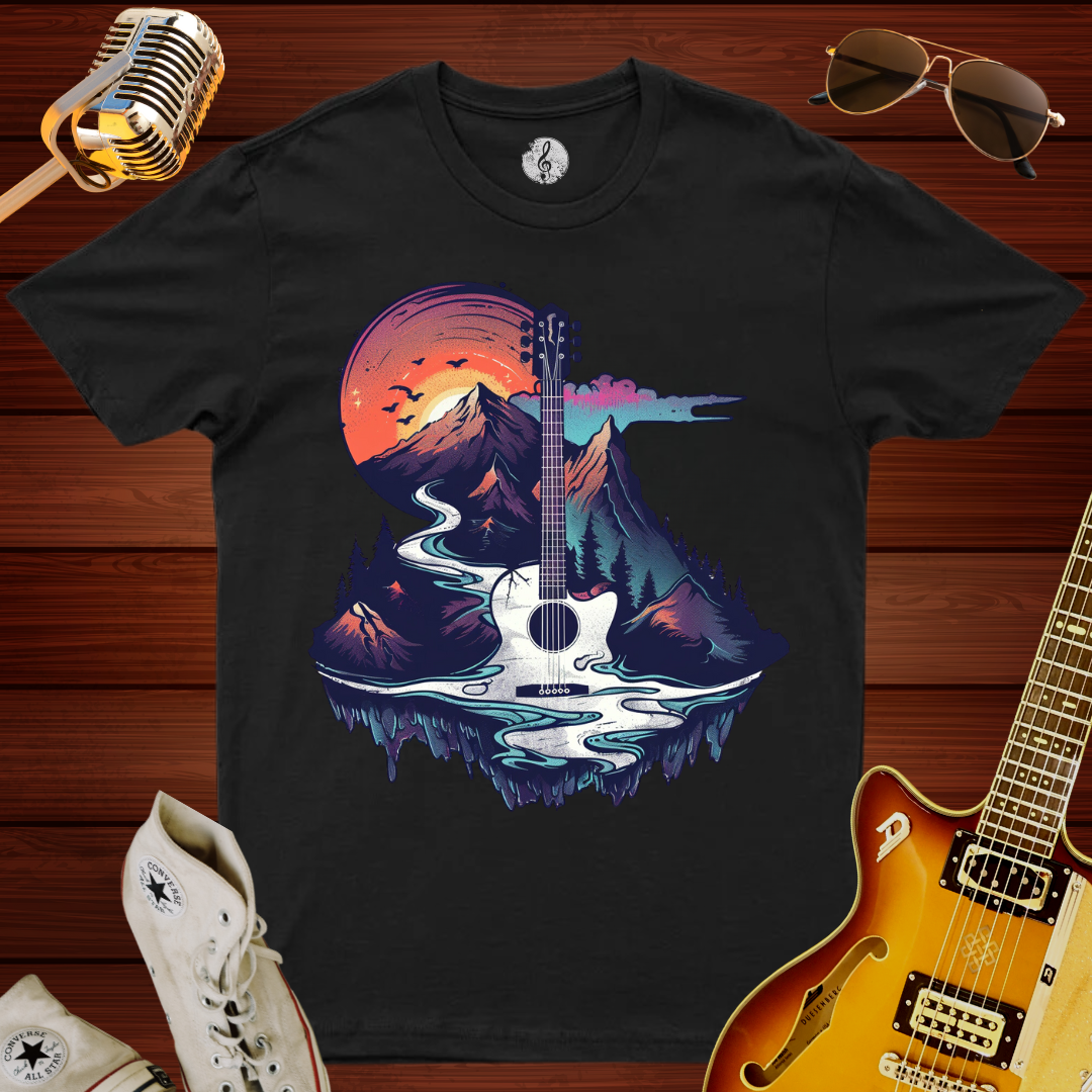 River Melting Guitar T-Shirt