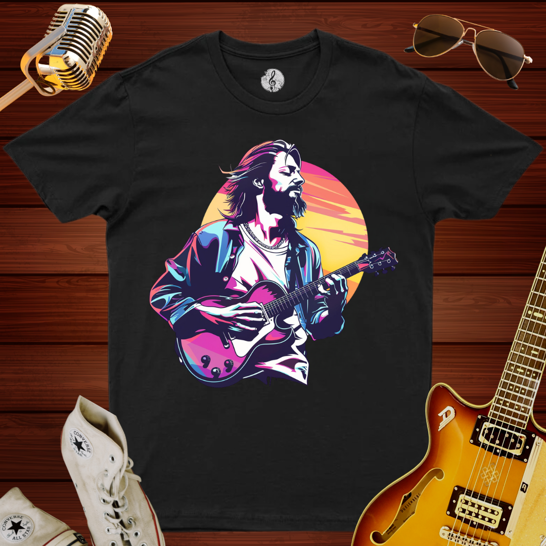 Jesus Guitar Sunset T-Shirt