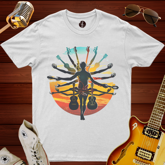 Vitruvian Guitar Sunset T-Shirt