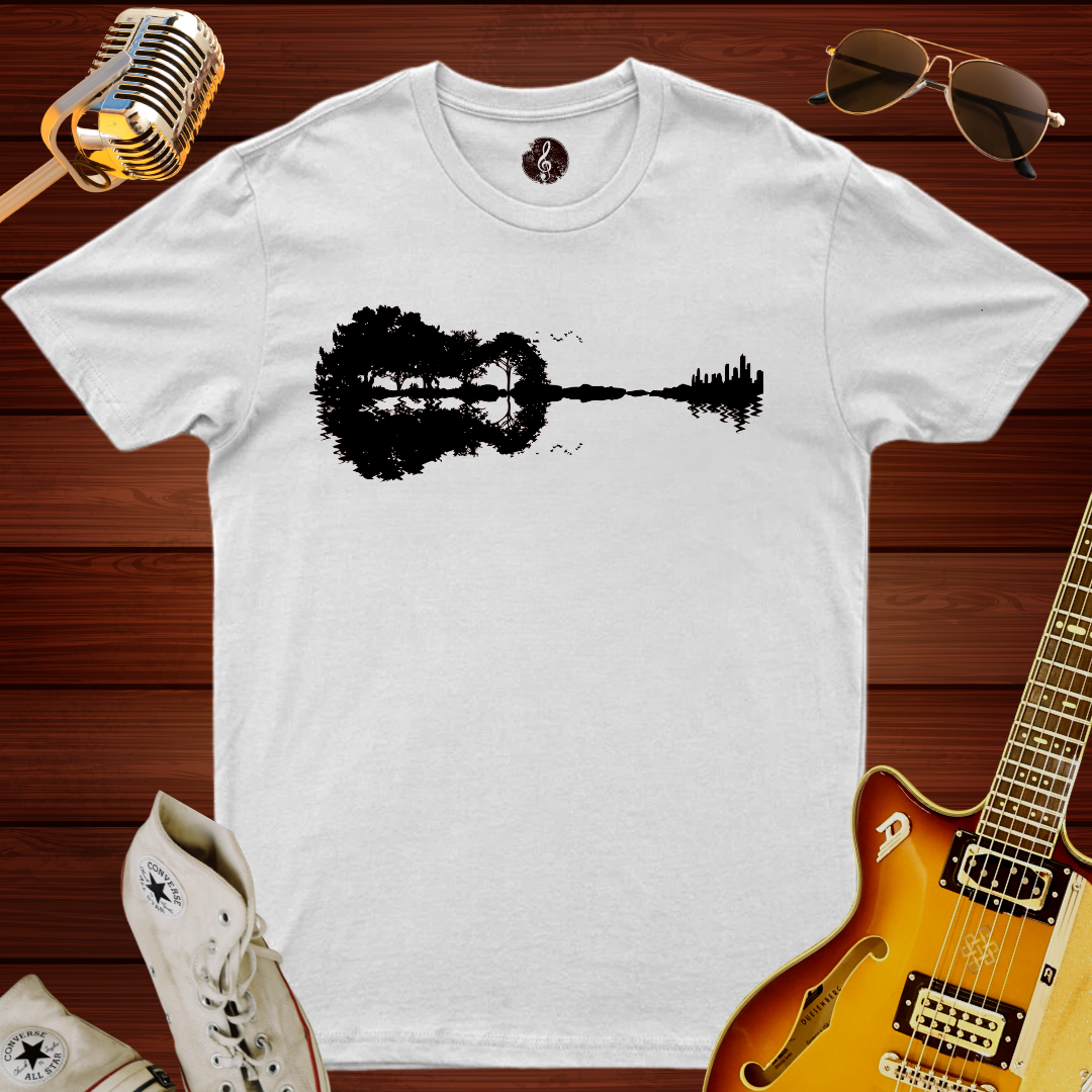 Guitar Melting Wood T-Shirt