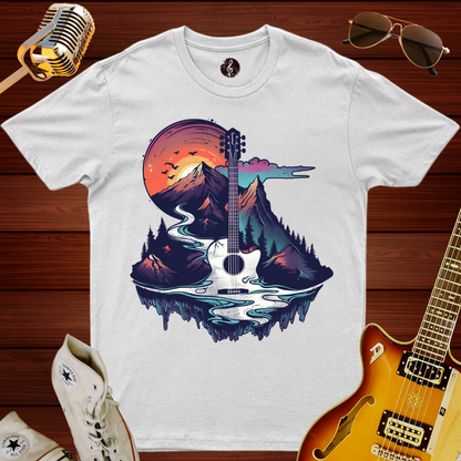 River Melting Guitar T-Shirt